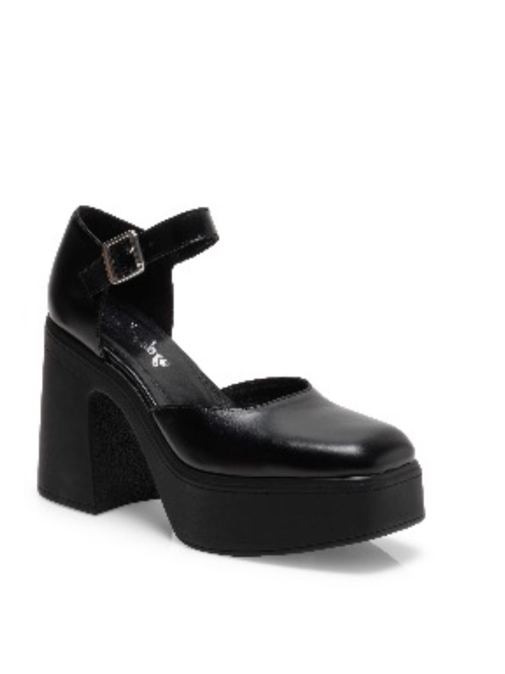 Free People Black Platform Mary Jane with Ankle Strap